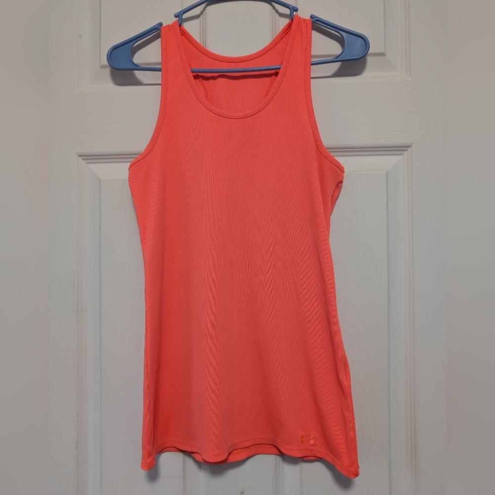 UNDER ARMOUR women's orange tkank sports top size medium